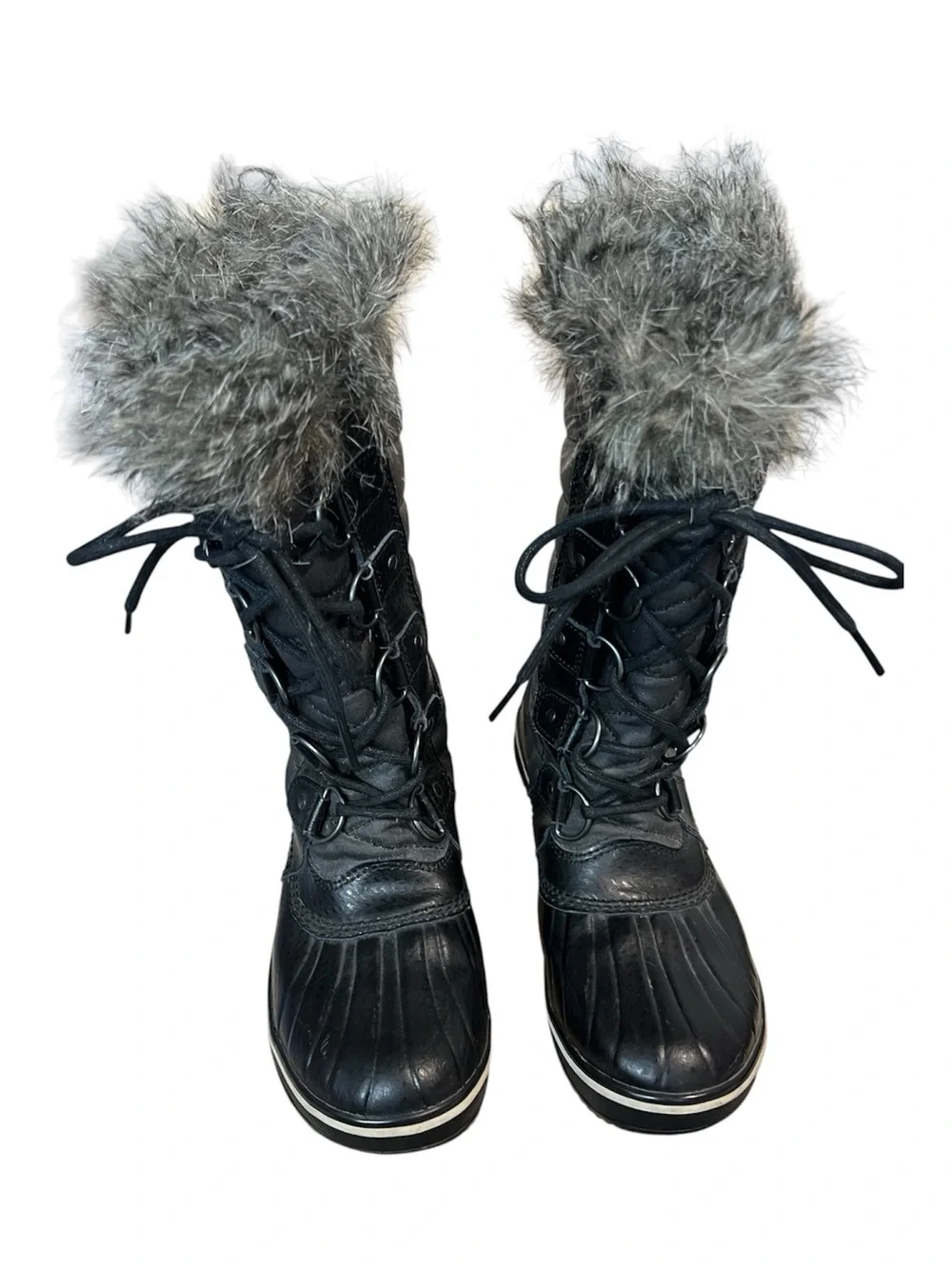 Sorel Women's Tofino II Faux Fur Lined Waterproof Boots Black Size 6